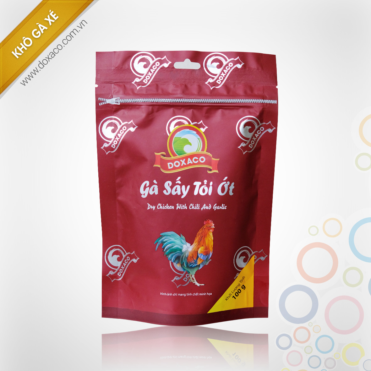 GÀ SẤY TỎI ỚT 100G (Bao Bì)