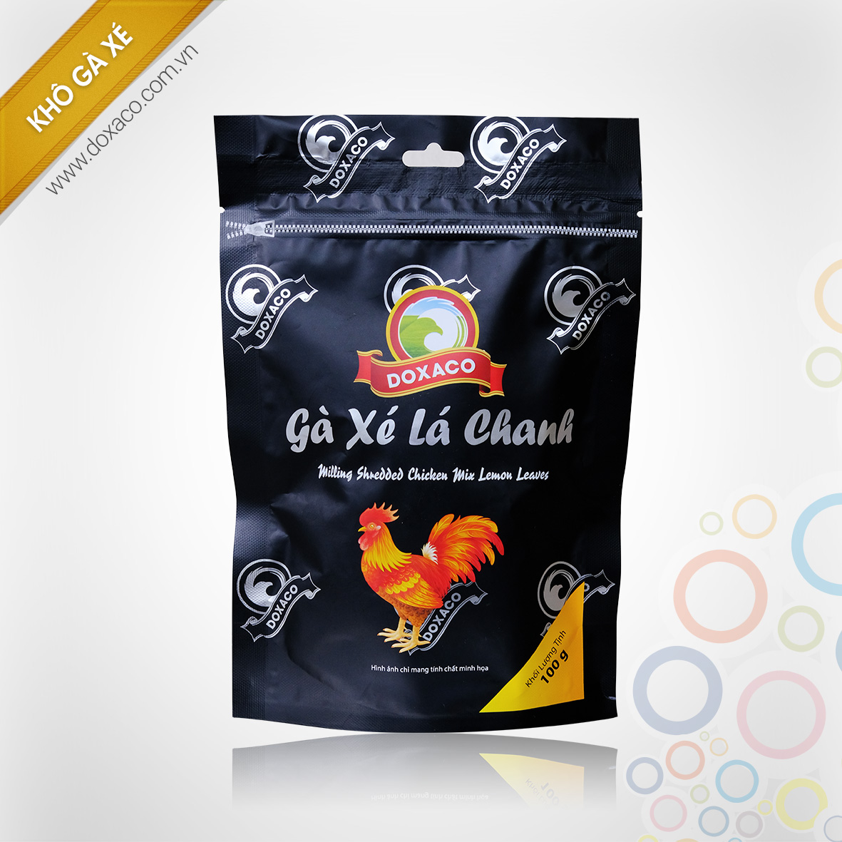 GÀ XÉ LÁ CHANH 100G (Bao Bì)